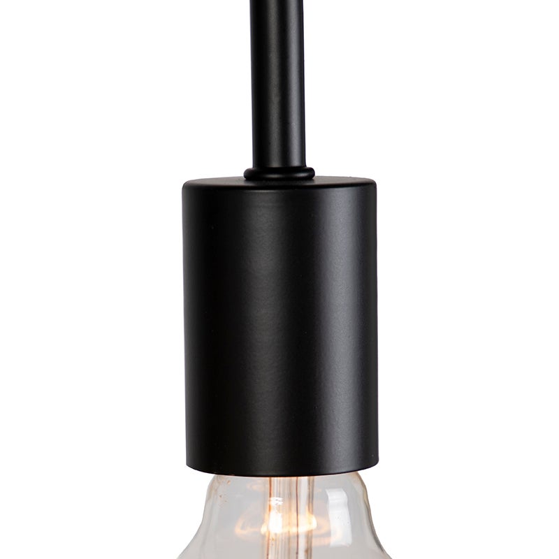 QAZQA - Moderne zwarte vloerlamp | Staande lamp | Lamp | Licht - Easy | Woonkamer | Slaapkamer - Staal, langwerpig - LED-compatibel E27