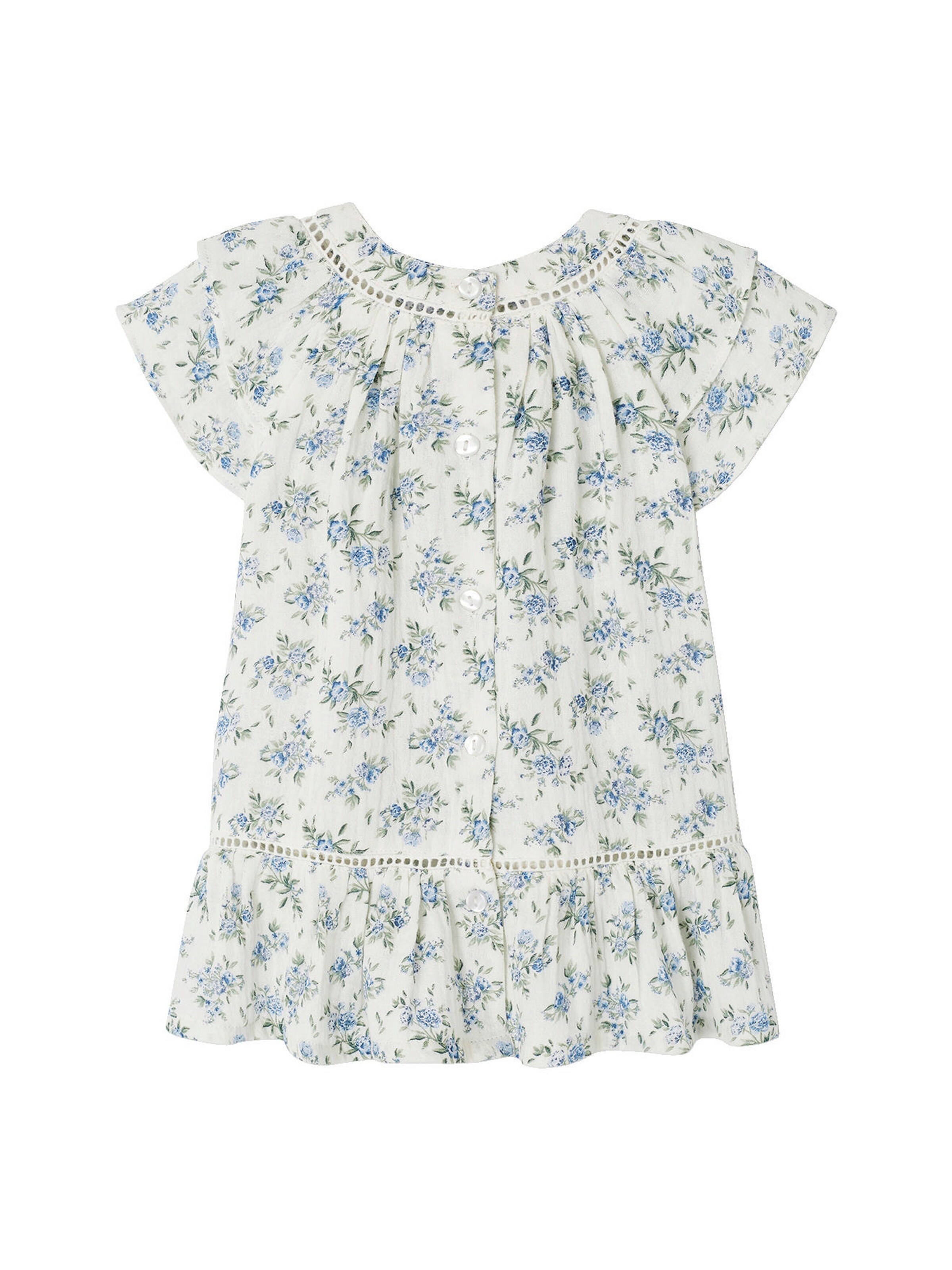 Vertbaudet Festliches Mädchen Baby Kleid wollweiß