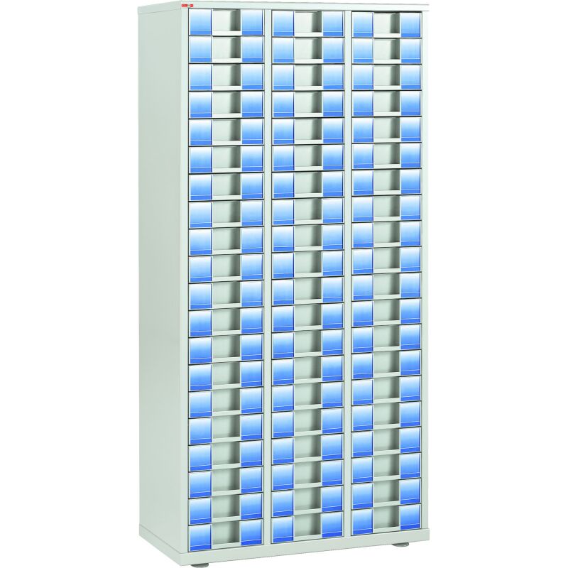 Armoire à tiroirs Panaclen H 189 cm équipée de 60 tiroirs 9 cm