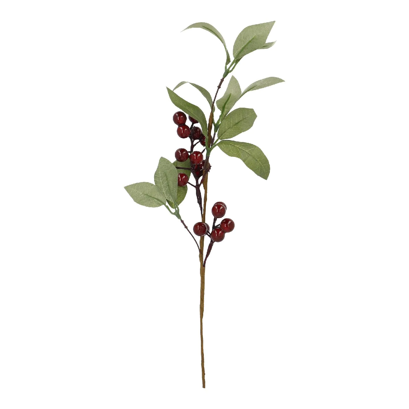 Beerenzweig Laub, rot/glänzend, 35 cm