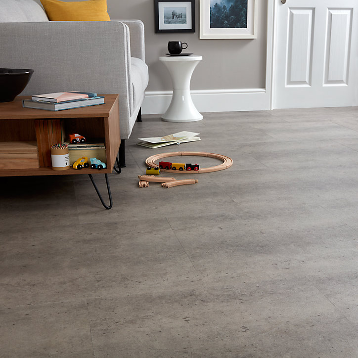 Dalle PVC clipsable Jazy Beige 60 x 60 cm GoodHome (vendue au carton)