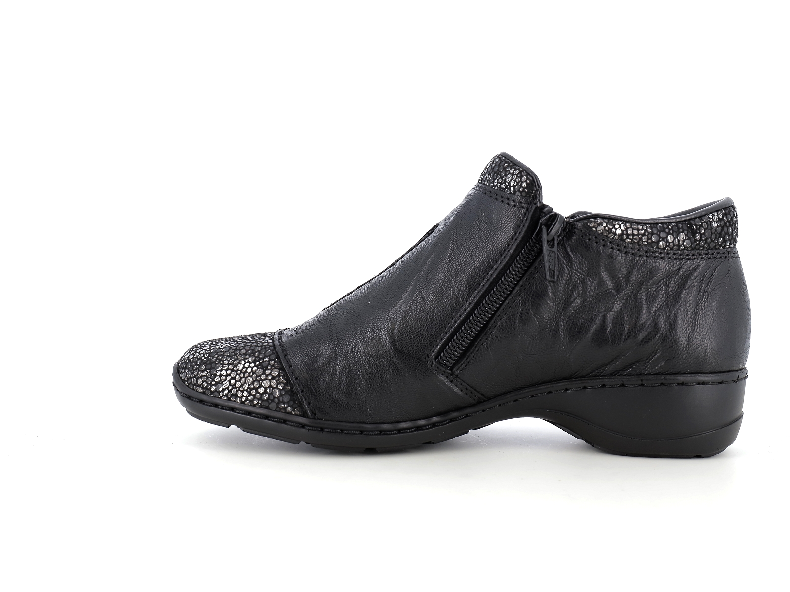 Rieker-58388 Synthétique Noir
