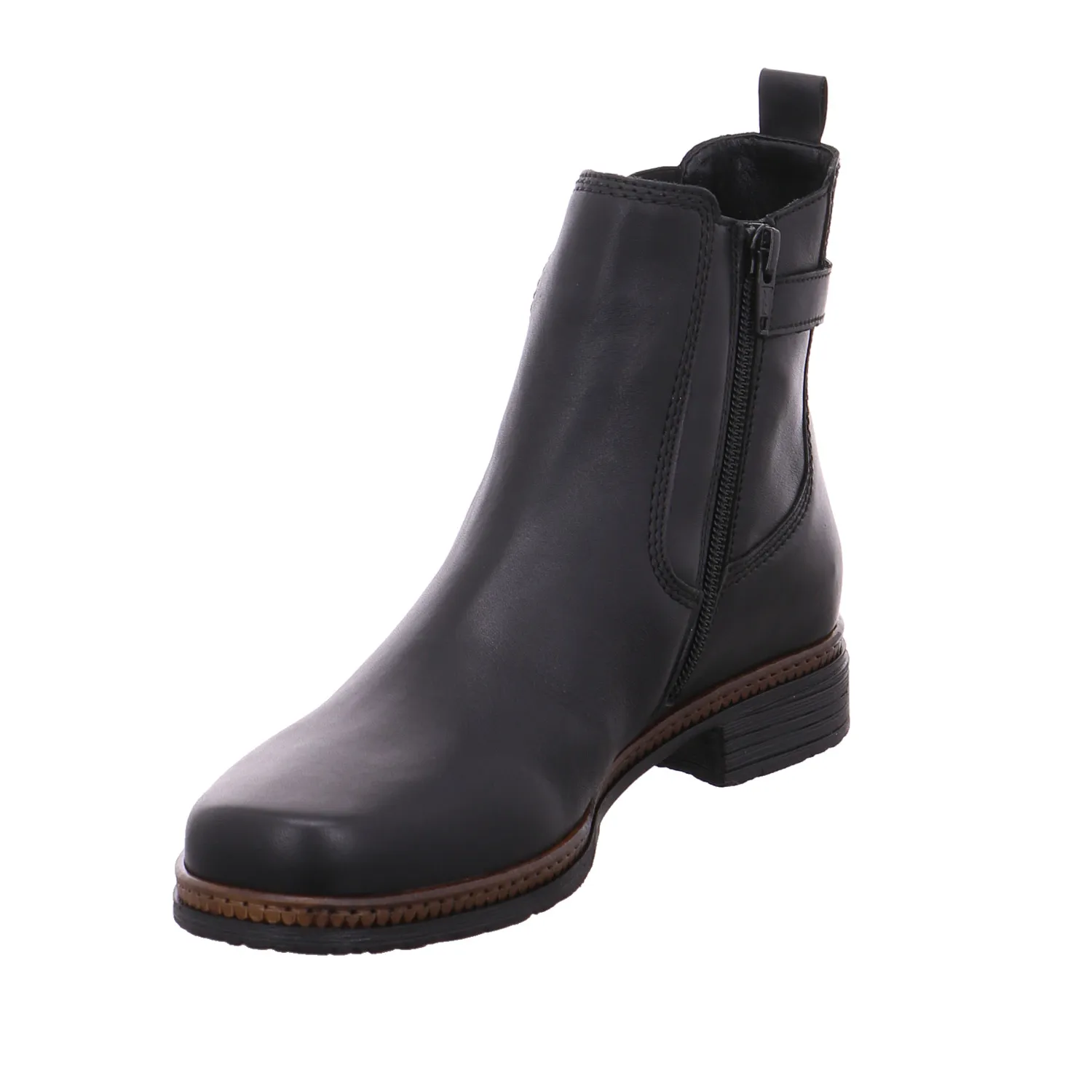 GABOR Boot Schwarz Leder