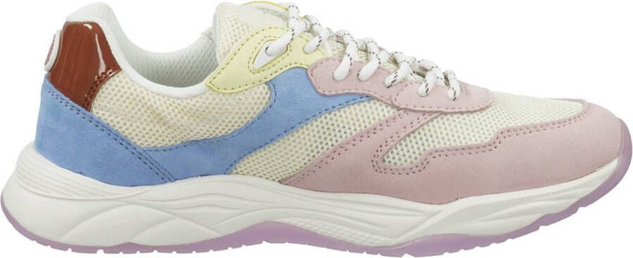Scotch & Soda Celest 2.0 suède sneakers lichtroze multi