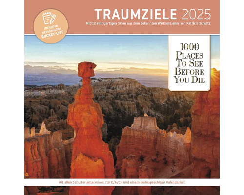 Wandkalender Droombestemmingen 2025 30x30 cm