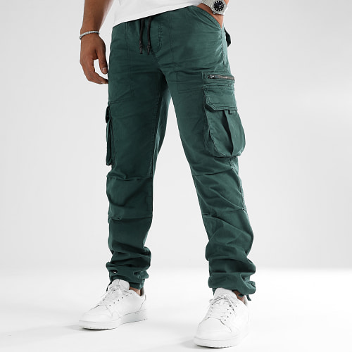Pantalon Cargo 0372 Vert Bouteille