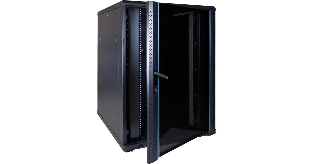 DSI22U serverkast met glazen deur - DS8022 server rack  (Zwart, 800 x 1000 x 1200mm)