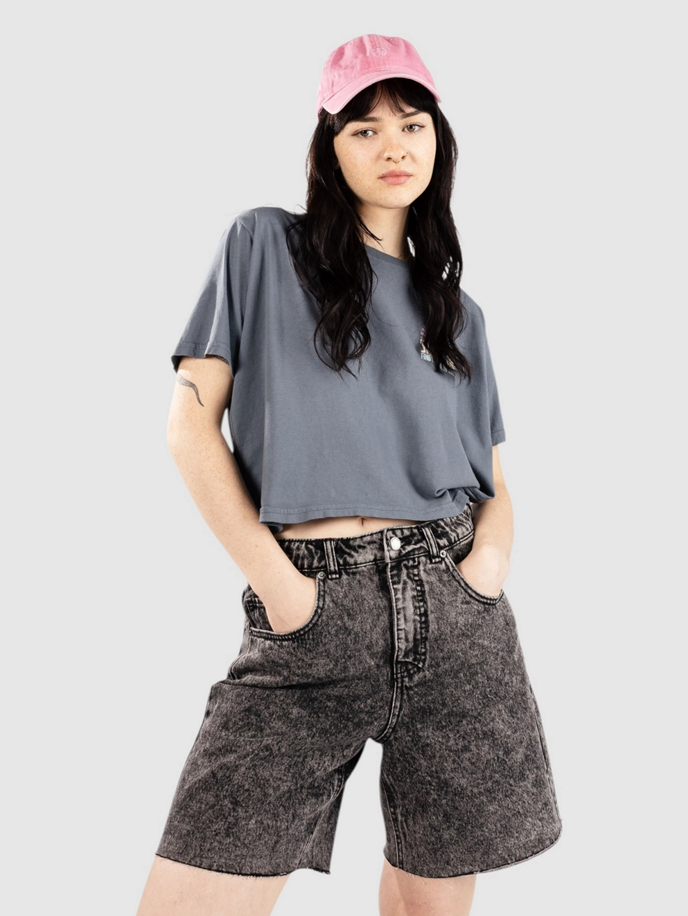 Salty Crew In The Rays Crop T-Shirt fin blue