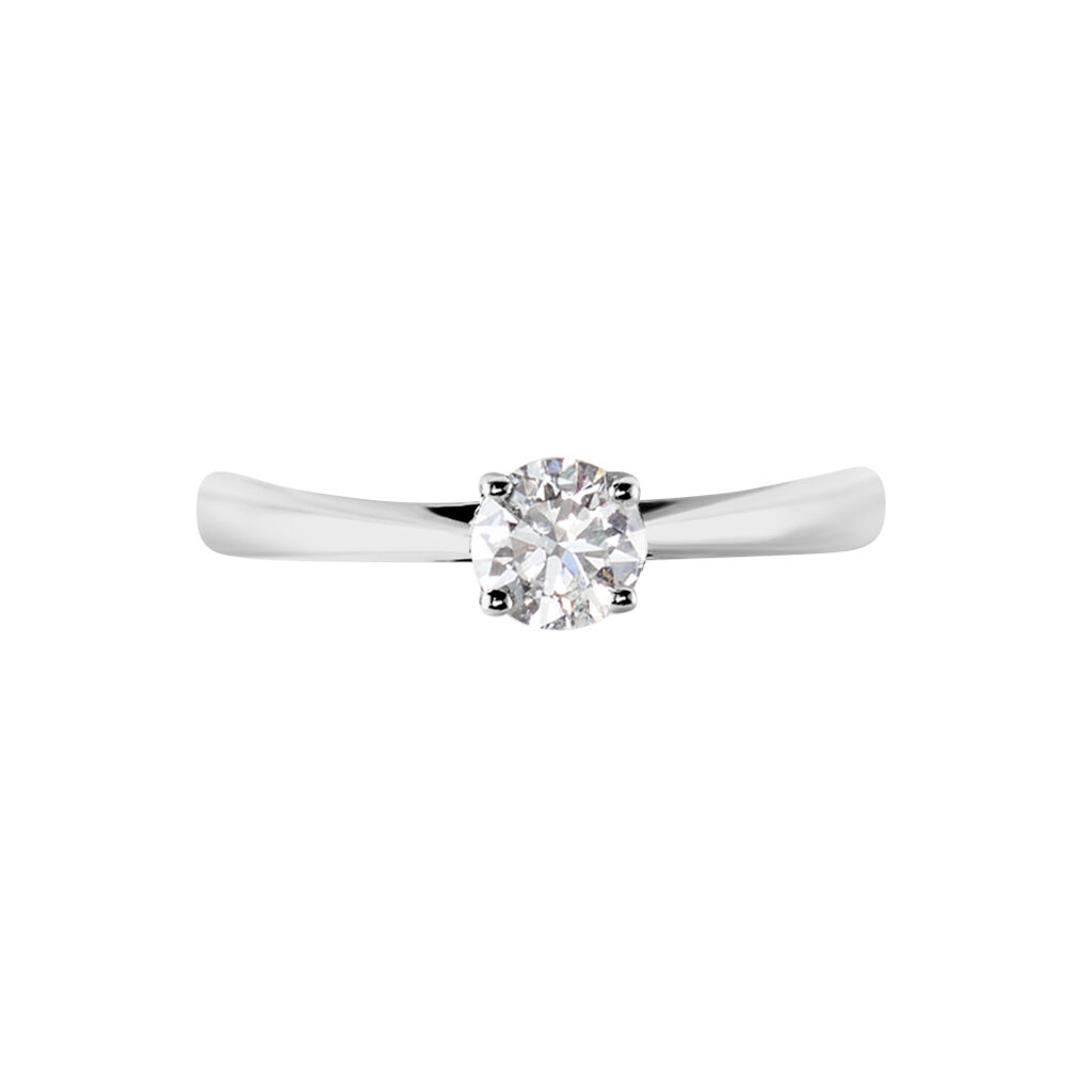 Bague Solitaire Aphrodite Or Blanc Diamant