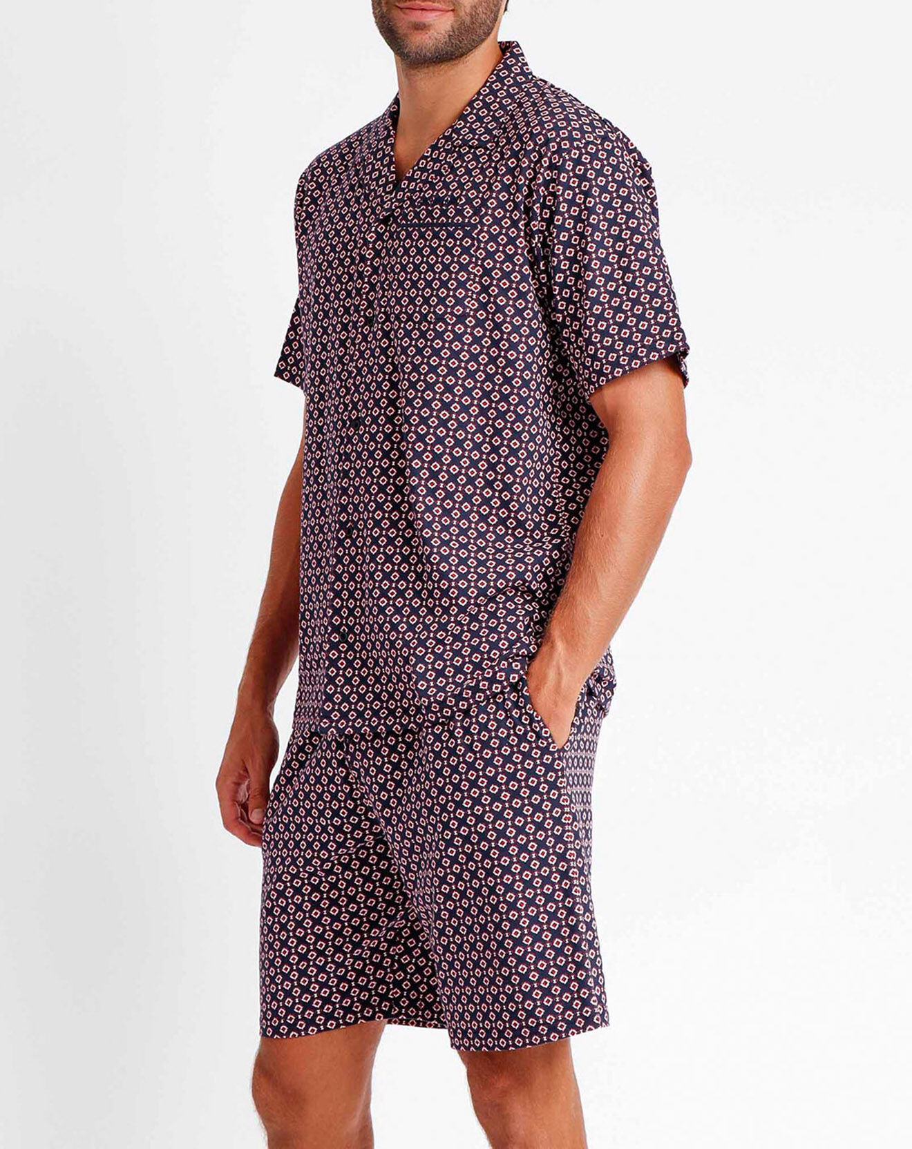 Antonio Miro Pyjama bleu marine/rouge