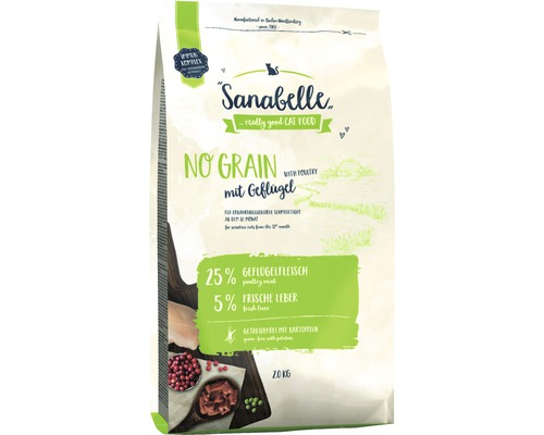Sanabelle No Grain droogvoer voor katten met gevogelte, 2 kg