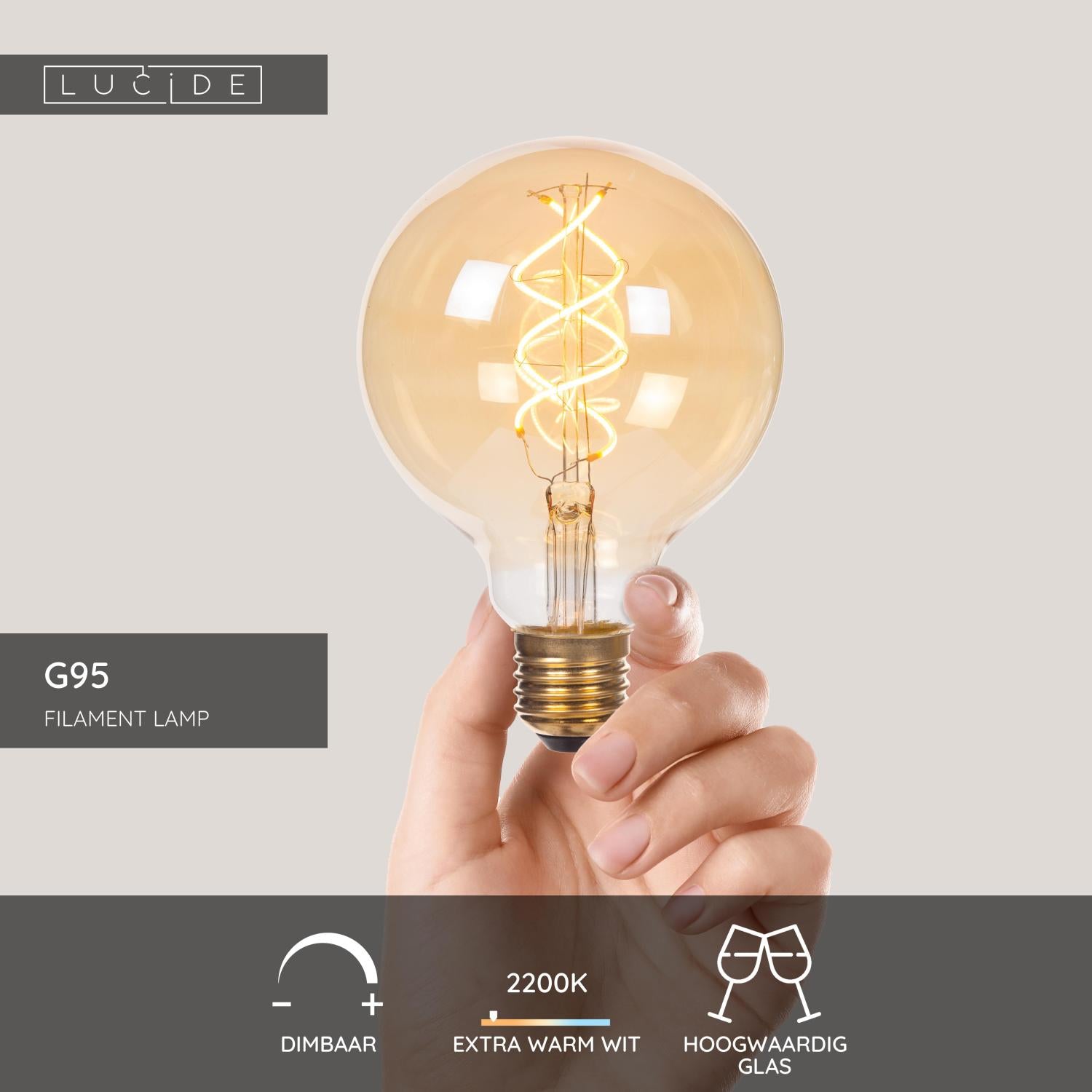 Lucide G95 Filament lamp - Amber