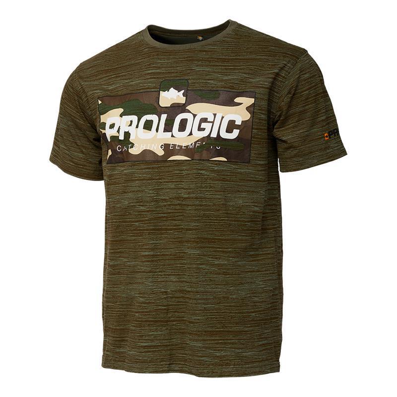 Tee Shirt Manches Courtes Homme Prologic Imprimé - Kaki