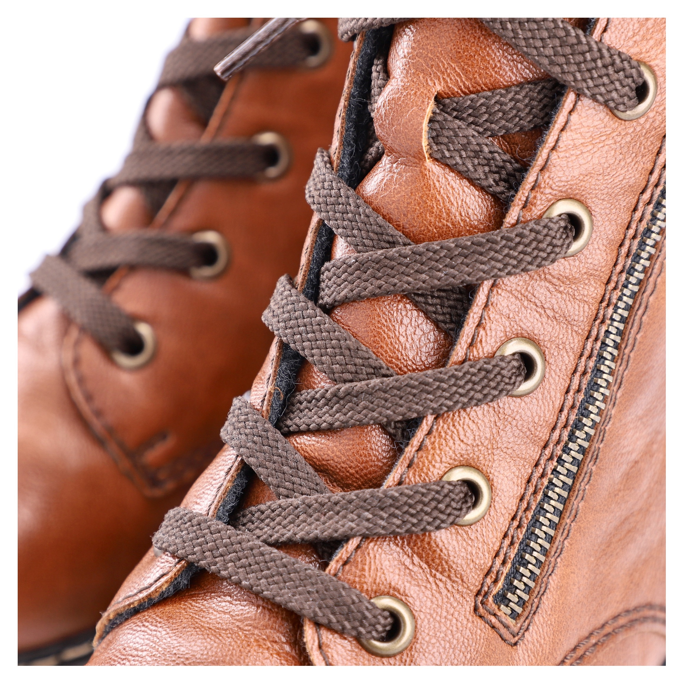 Rieker Stiefelette  Schnürstiefelette, Schnürboots mit Reissverschluss an der Aussenseite