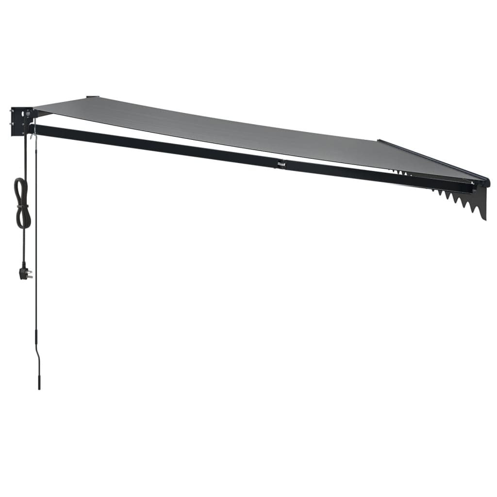 Auvent rétractable automatique anthracite 4x3 m