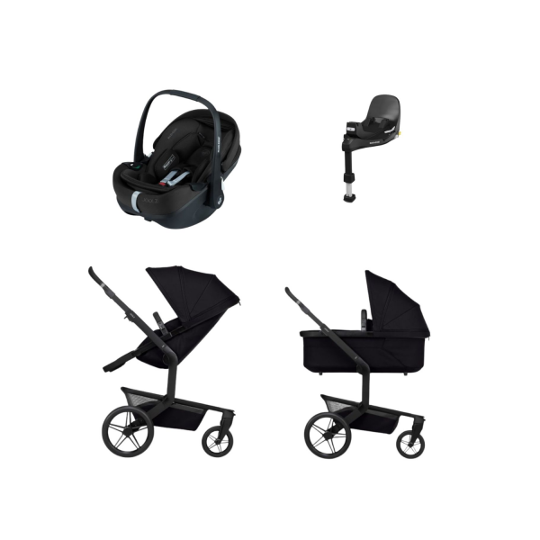 Joolz Day 5 Kinderwagen 2-in-1 - Navy Blue | Joolz X Maxi-Cosi Pebble 360 Pro 2 Autostoeltje | Maxi-Cosi FamilyFix 360 Pro