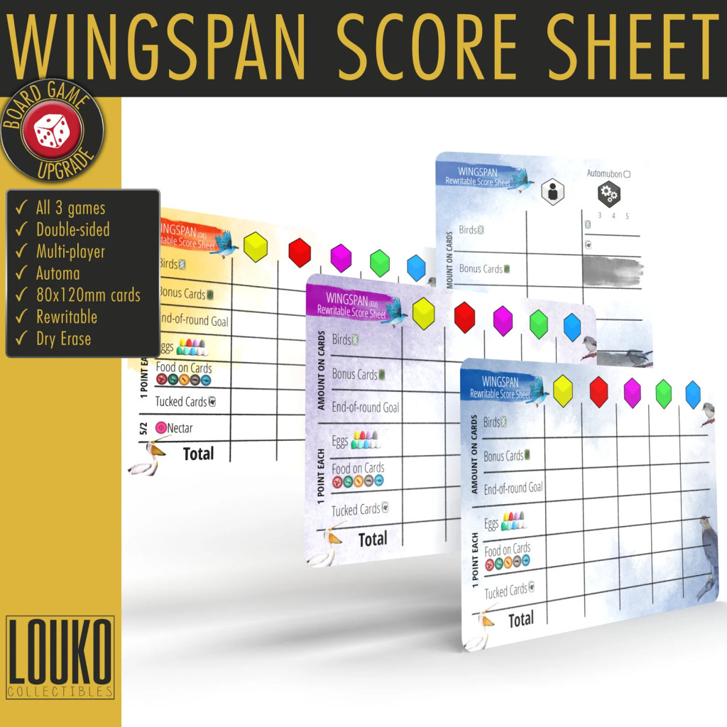 Wingspan - Feuille de score réinscriptible