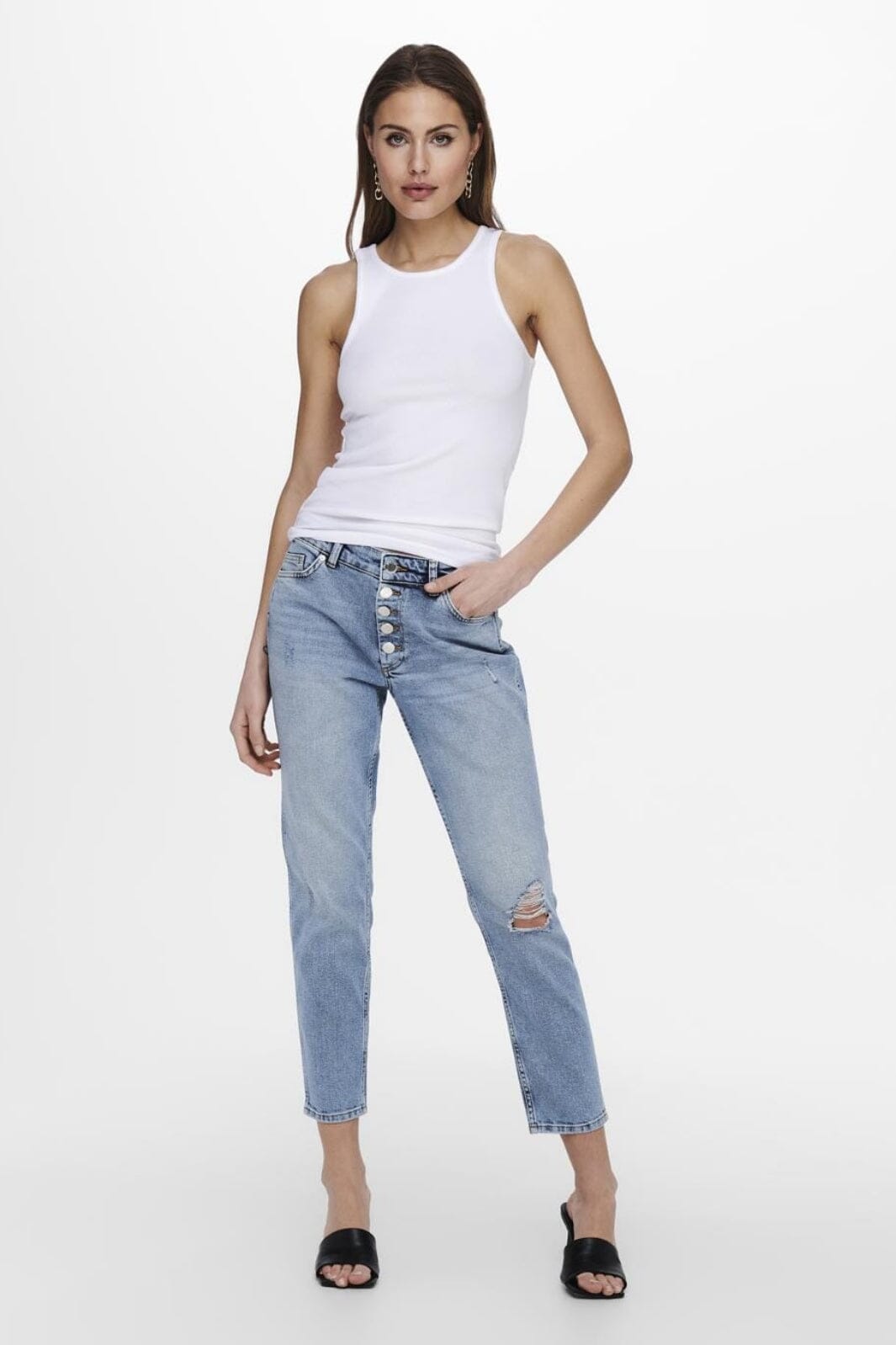 Only Onlkenya Rib Tank Top 3662138 white