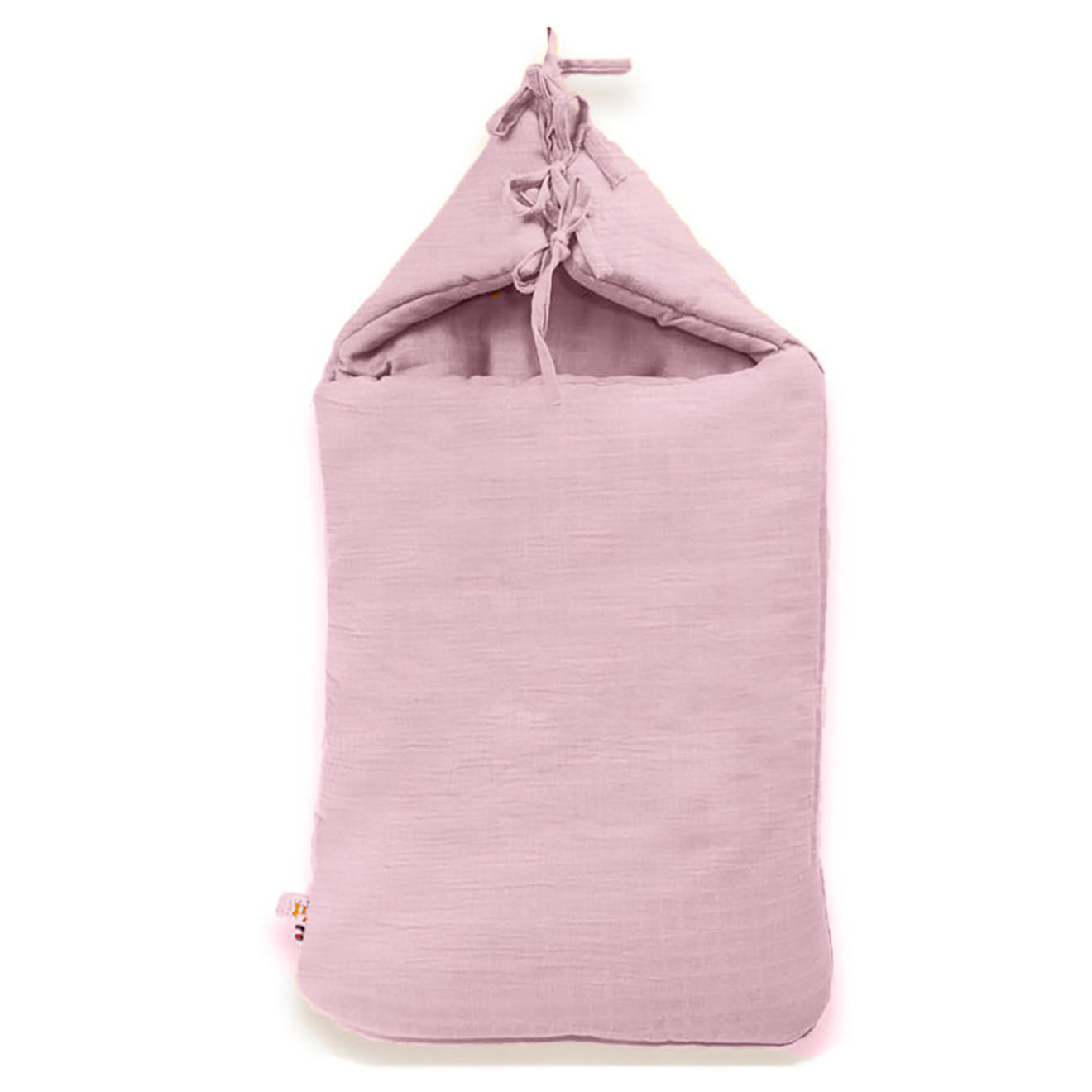 Papate Nid d'Ange en Coton Bio rose - 75x75 cm
