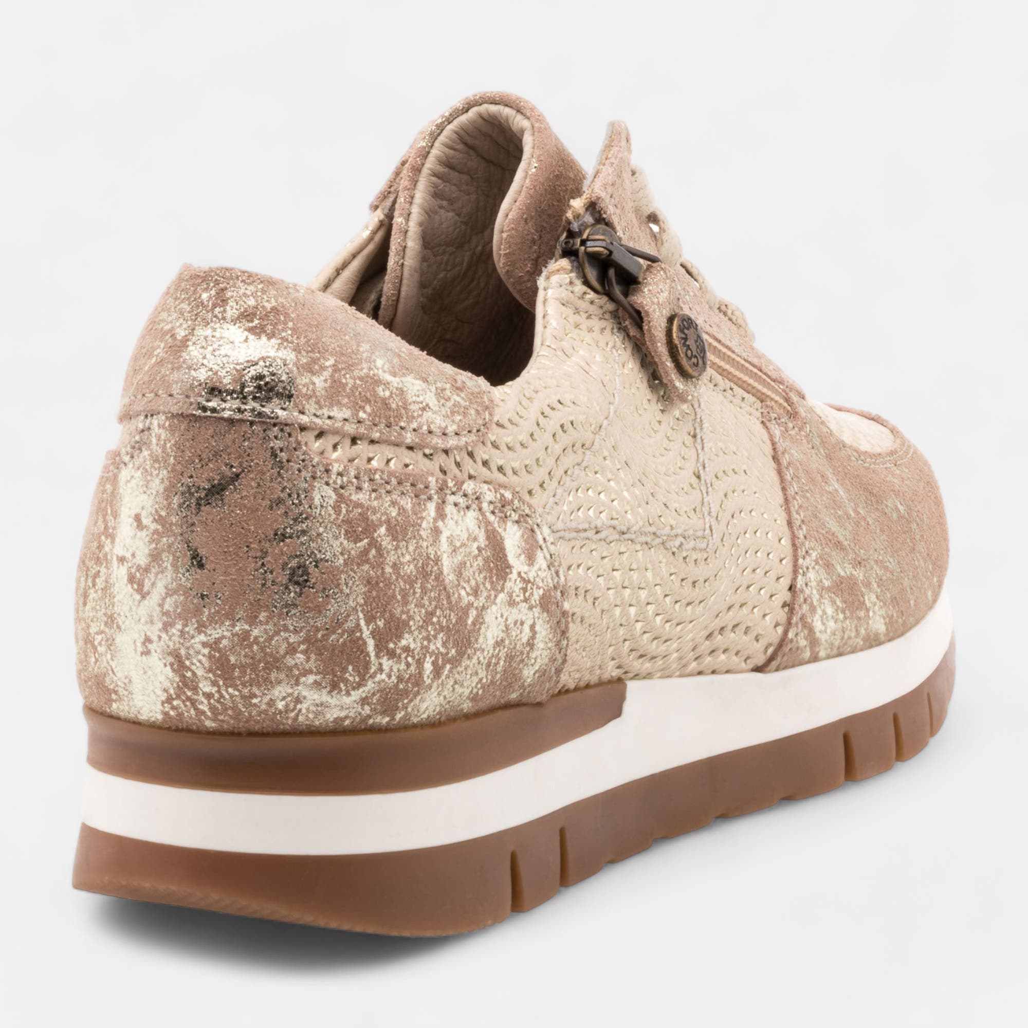 Derbies pieds sensibles Femme en cuir or