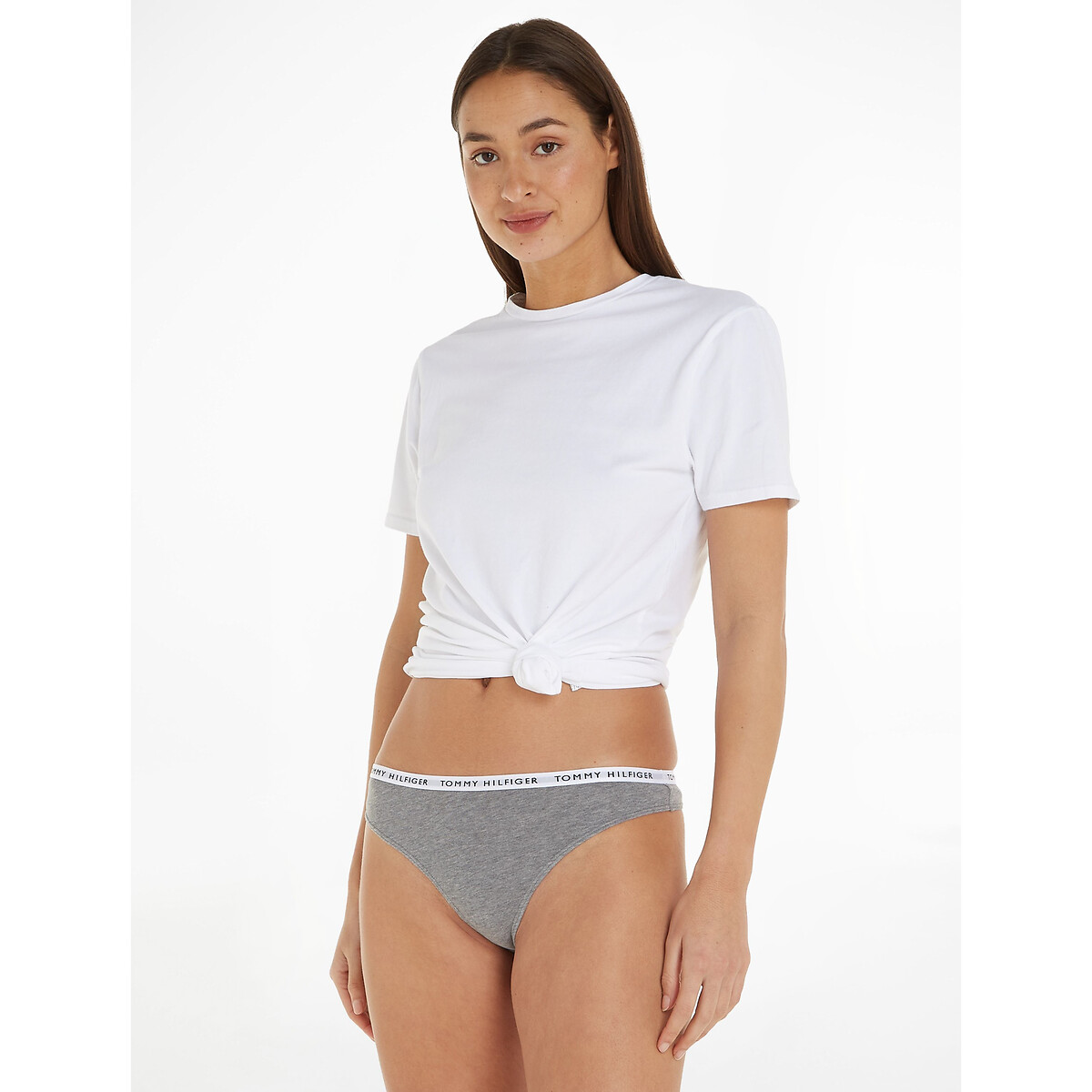 TOMMY HILFIGER<br>Conjunto de 3 tangas em algodão elástico