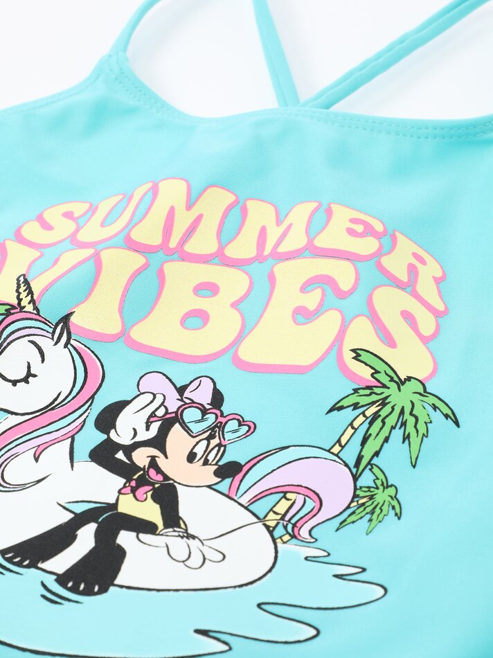 Maiô estampado da Minnie Mouse ©DS - Turquesa Escuro