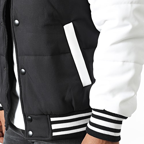 Veste Teddy Noir Blanc