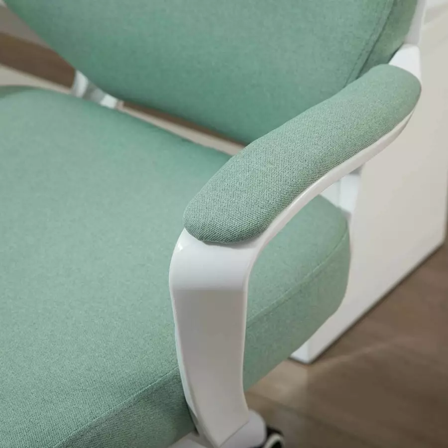 Vinsetto Bürostuhl ergonomisches liniendesign, weiche Polsterung grünweiß