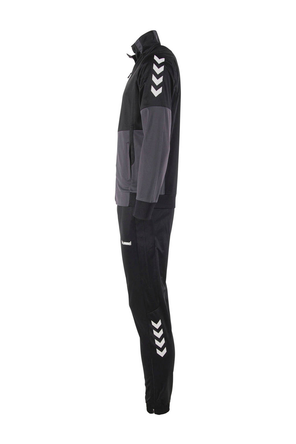 hummel Juniortrainingspak zwart/grijs