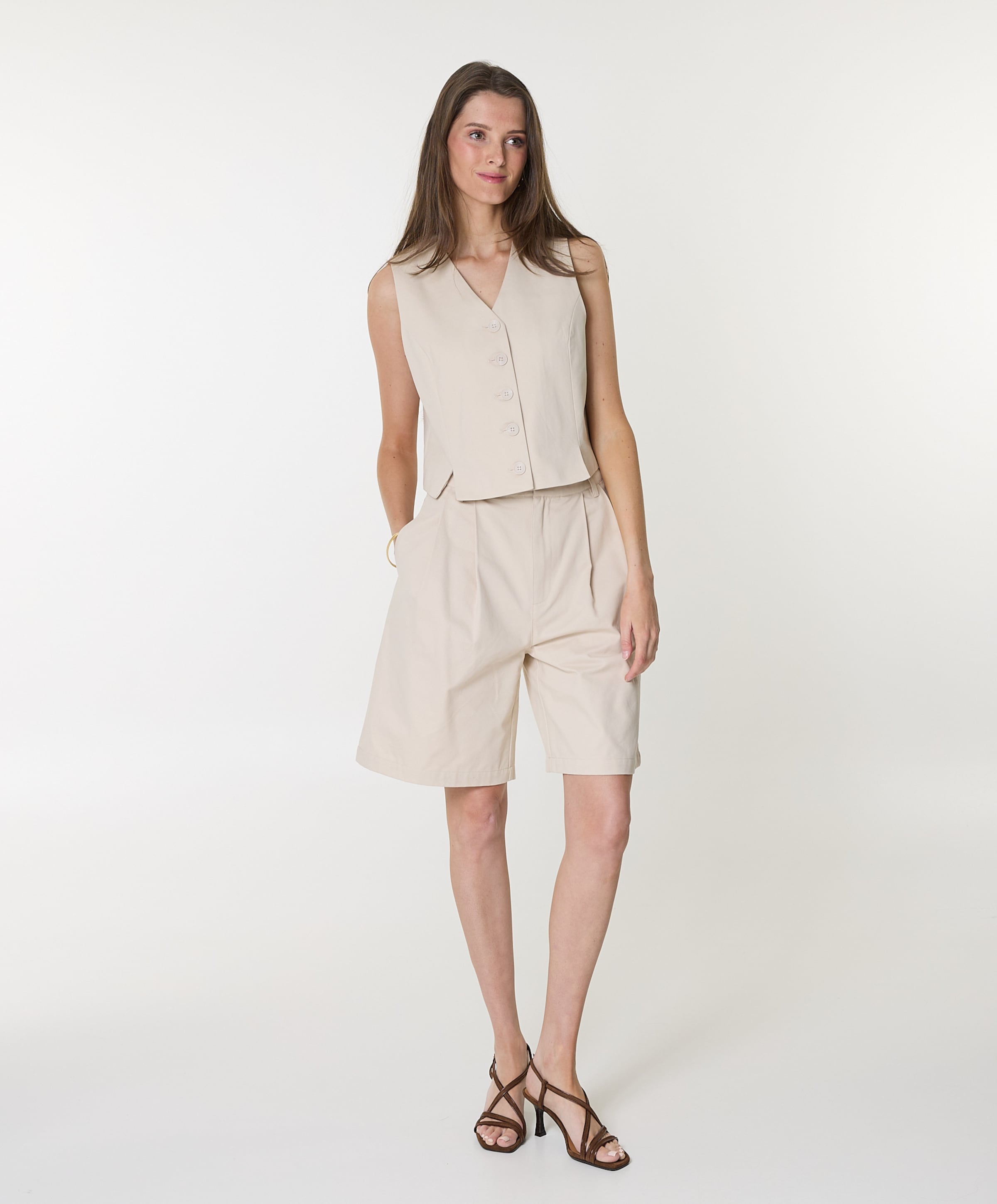 My Essential Wardrobe Dames gilet beige