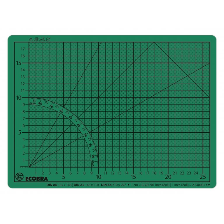 Ecobra Schneidematte Top-Qualität, grün/schwarz