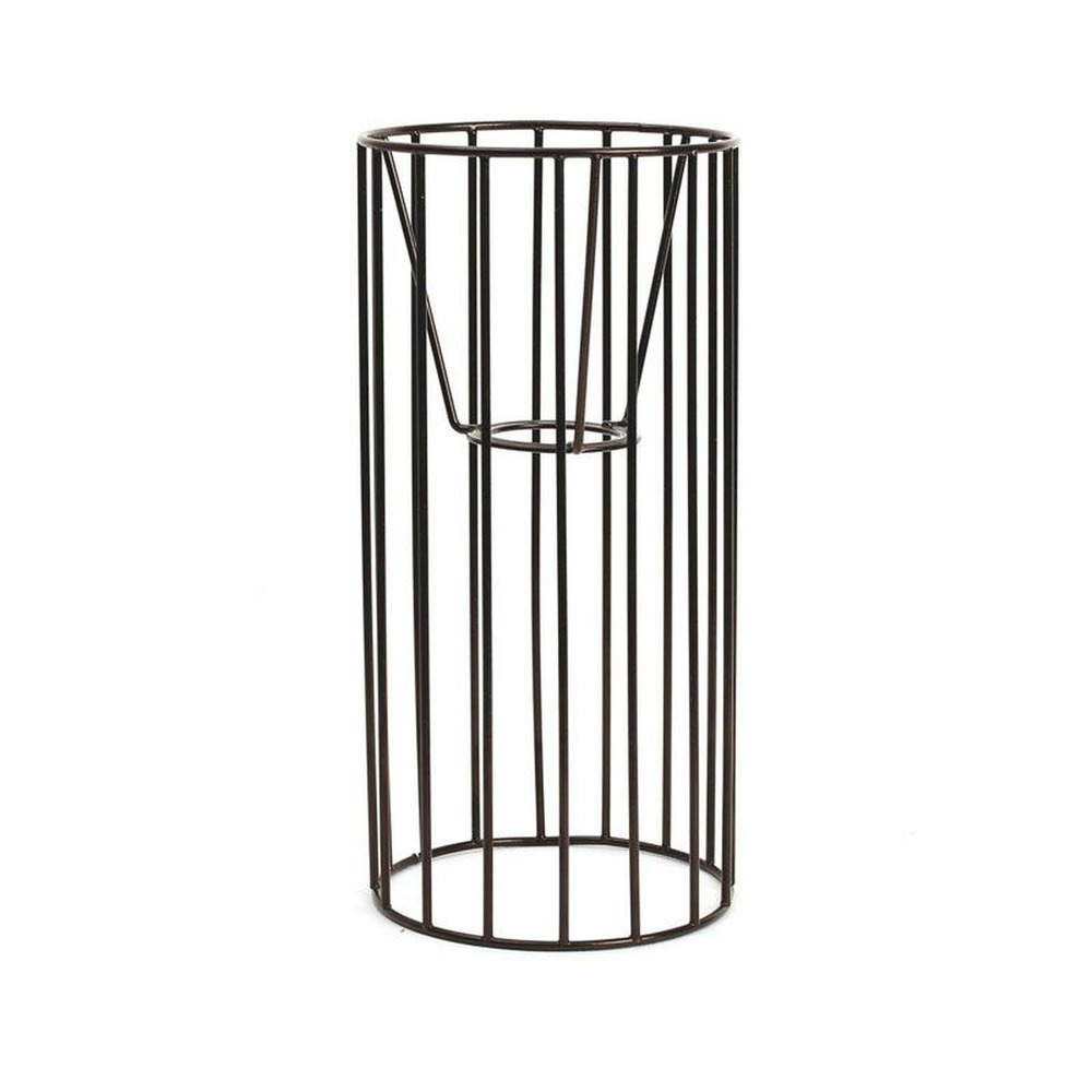 2 abat-jour en métal cylindriques noirs 25 x 12 cm