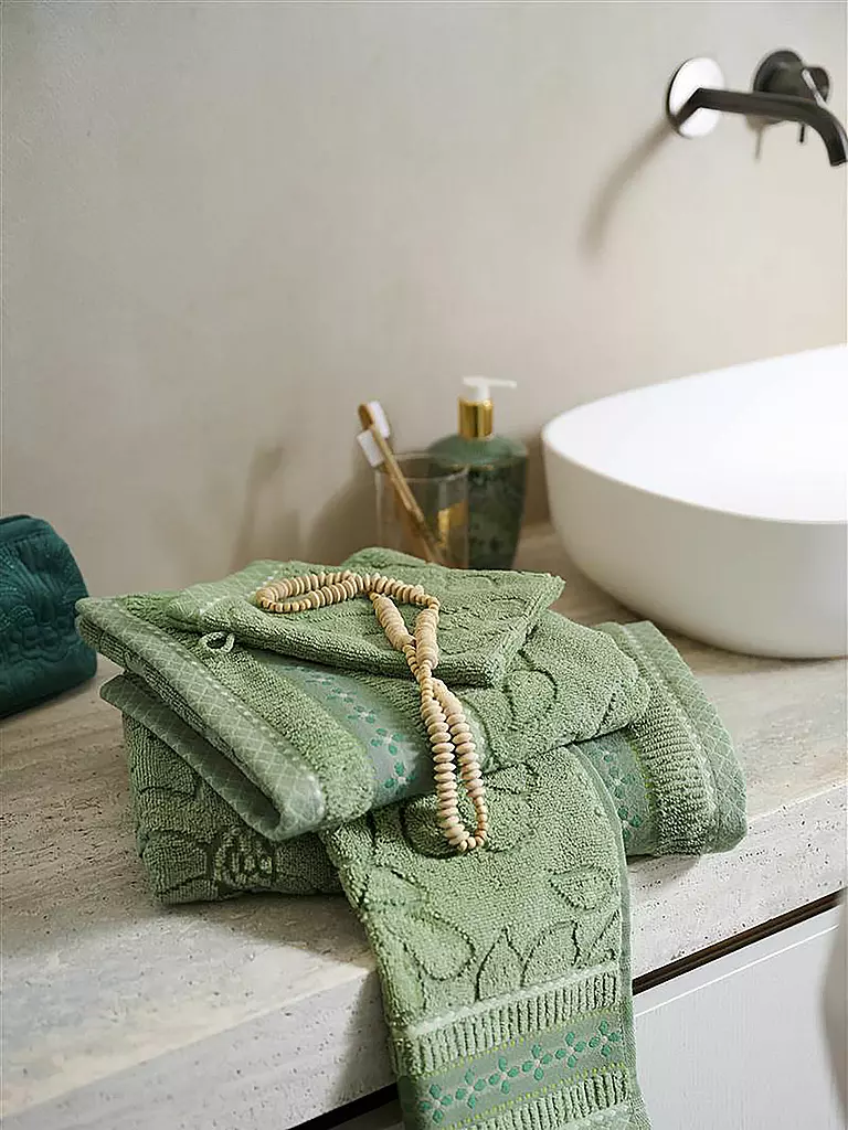 PIP STUDIO Handtuch  JASMIN JACQUARD 55x100cm Green grün