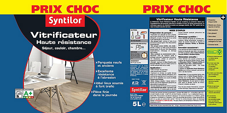 Vitrificateur Syntilor haute résistance incolore mat 5L