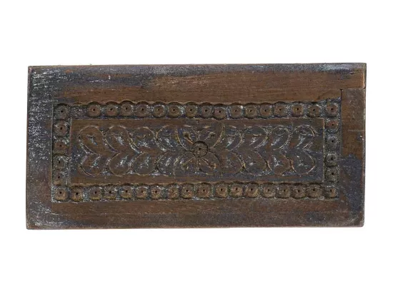 Coffret en bois avec finition artisanale marron antique 29x20x09h cm