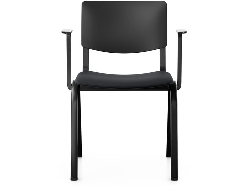 HÅG Konferenzstuhl Celi 9140 mit Armlehnen, Schwarz / Schwa Konferenzstuhl mit gepolsterte Sitzfläche