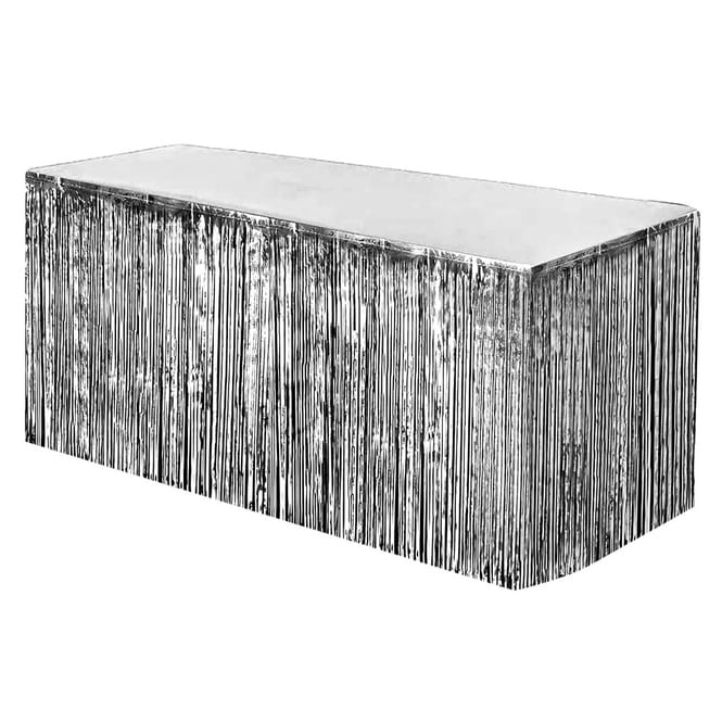Tischvohang silber - ca. 457 x 73 cm
