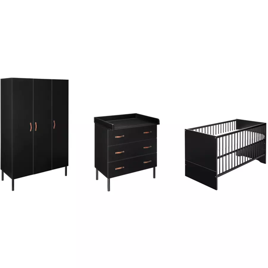 Schardt Kinderzimmer Melody Black 3-türig