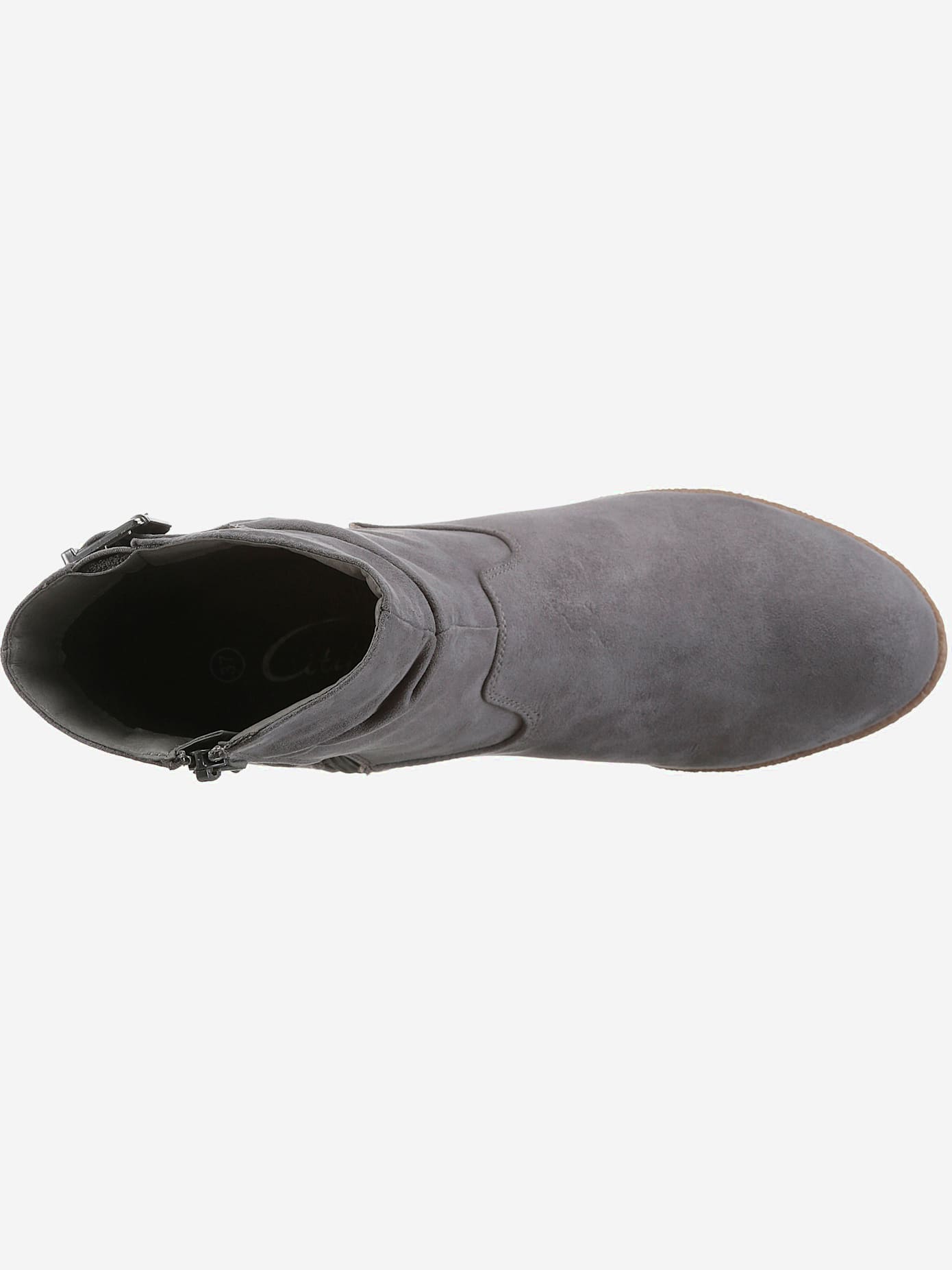 Bottines compensées classiques, textile doux, imitation cuir velours