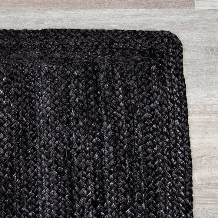 Jute vloerkleed Fair - Zwart  | 100% natuurlijk