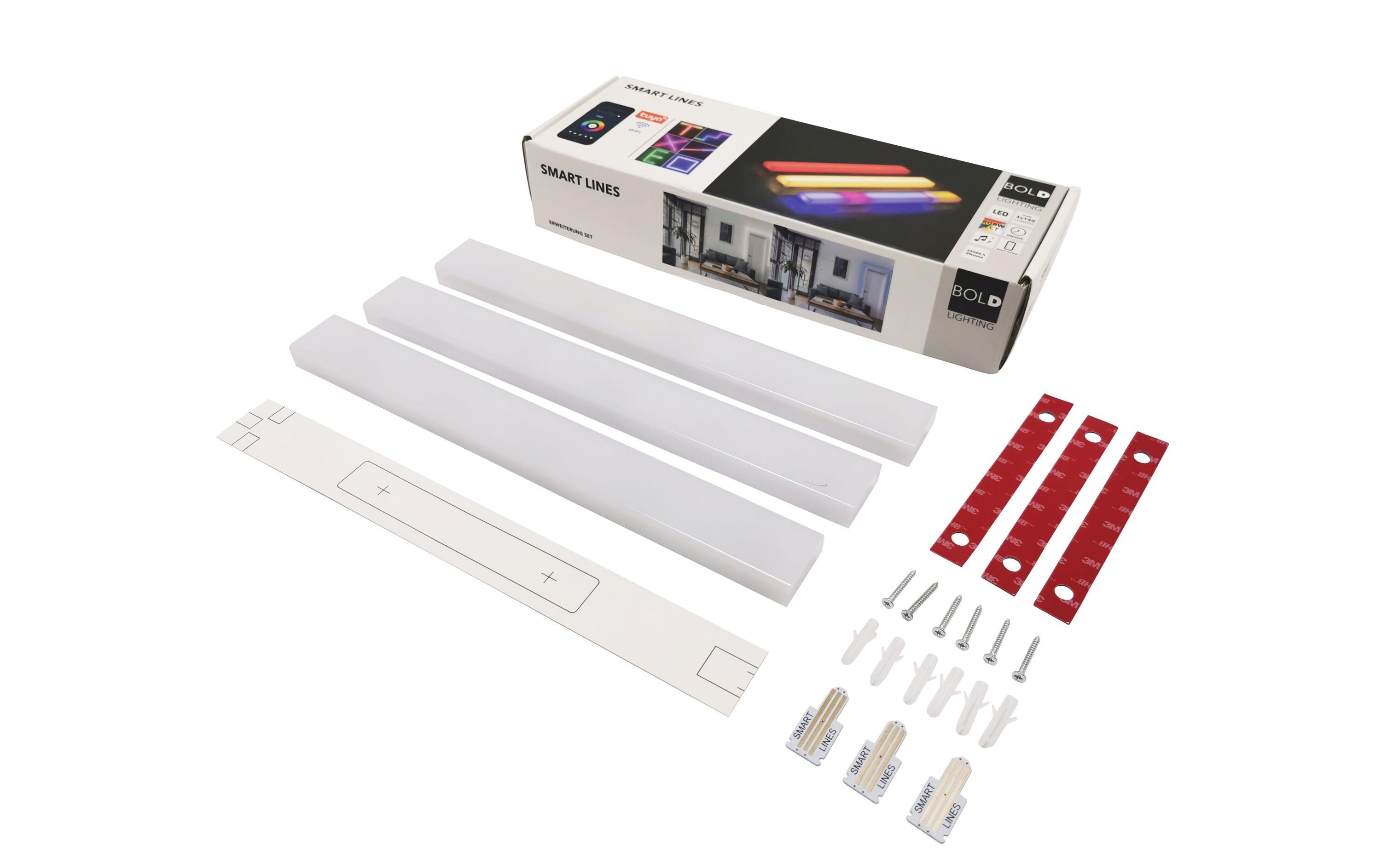 Erweiterungsset SMART Lines, 3 x 3W, RGBWSmartes RGBW Lichtsystem mit kreativen Gestaltungsmöglichkeiten