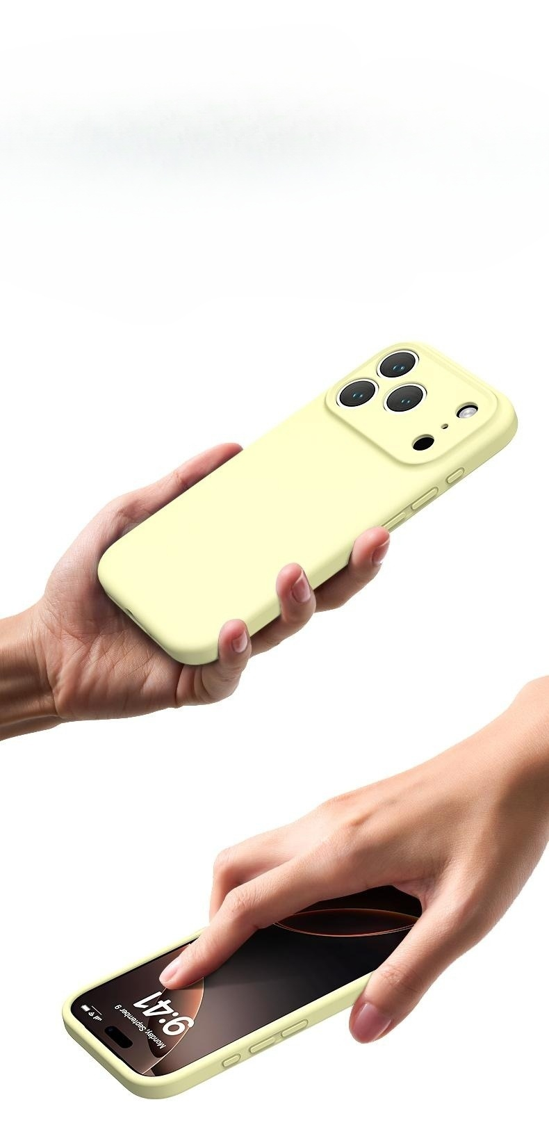 iPhone 17 Pro Silikon Case Hülle mit Kameraschutz - Rosa