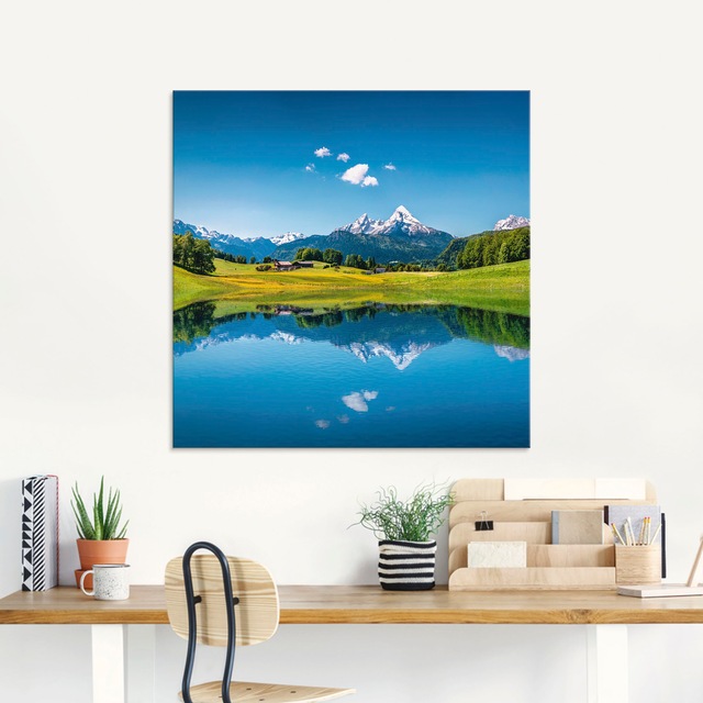 Artland Glasbild »Landschaft in den Alpen« Berge 1 Stk. tlg. in verschiedenen Grössen