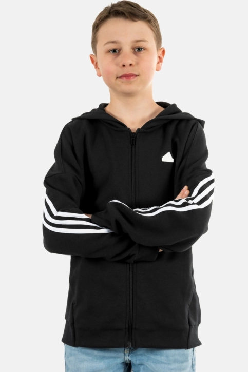 sweat adidas originals u fi 3s fz hd noir/blanc