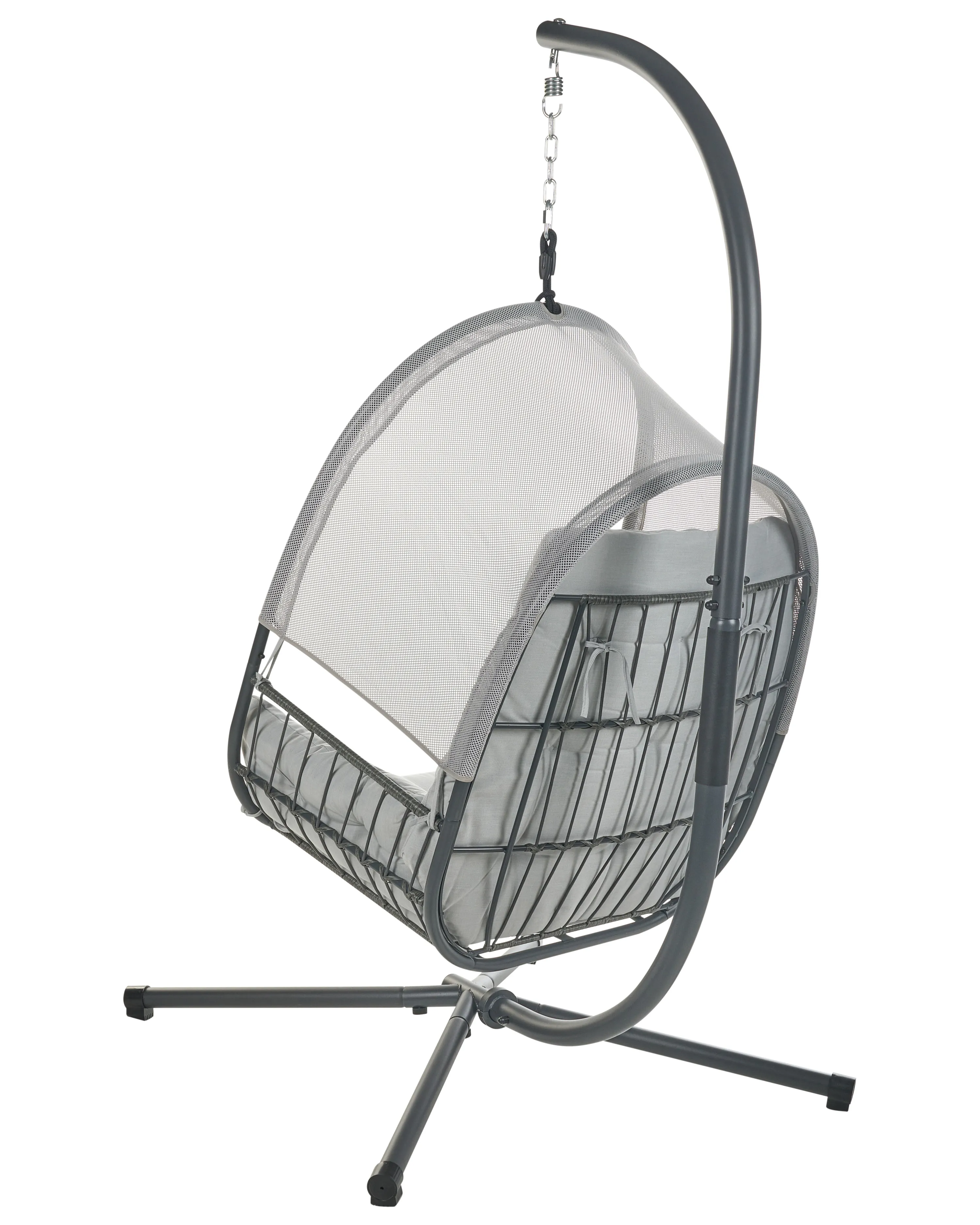 Hangstoel met standaard ALVIANO Stof Lichtgrijs