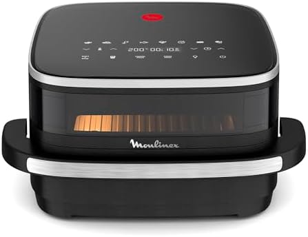 Moulinex Easy Fry air fryer, multicuiseur et four, 15 L, 9 programmes, friteuse sans huile, 3 niveaux de cuisson, compact, extra crisp, noir, AL556DF0, Acier Inoxydable : Cuisine et Maison