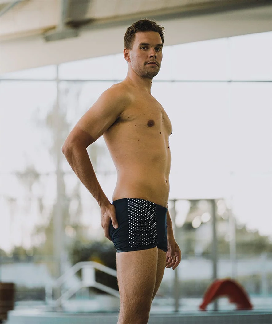 Watery aquashorts til mænd - Flaming Vegas Eco - White Sporty