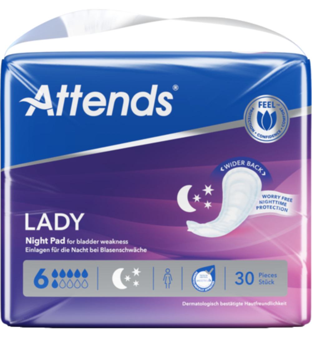 Attends Inlegger Soft Lady Night (30 Stuks)