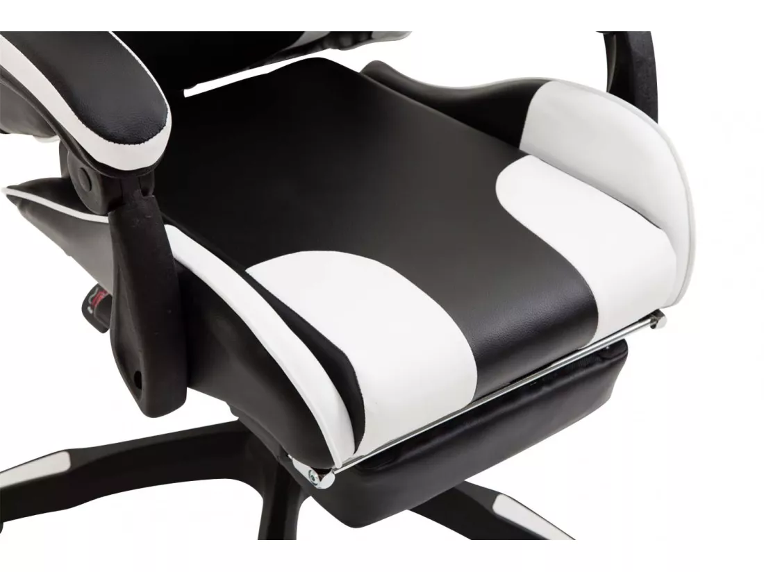 Chaise de bureau - Similicuir & Plastique - Noir / Blanc - Ignite