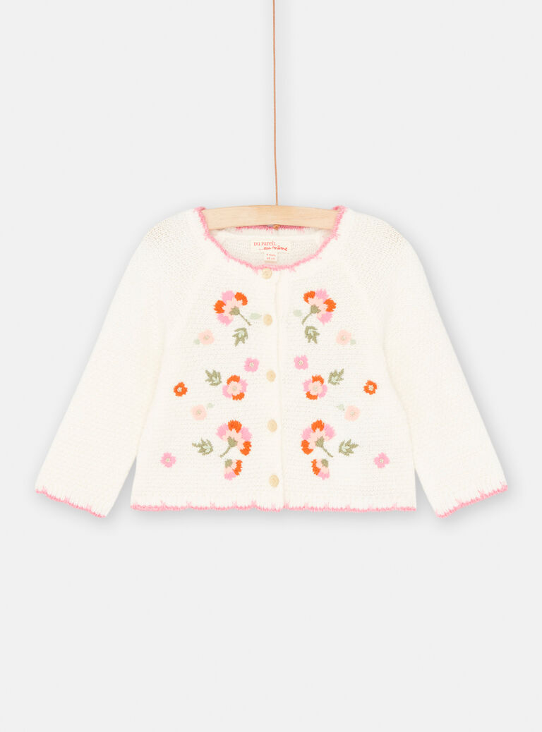 Cardigan écru bébé fille